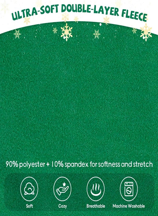 DENTRUN Dog Winter Hat with Scarf & Pom Pom - Adjustable Fleece Hood for Small Dogs, Christmas Costume, Green (S:8-10" Head Girth) - Image 3